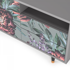 Sideboard - STORYZ - T7 Light Peonies - Grey