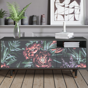 Sideboard - STORYZ - T7 Dark Peonies - Antracite