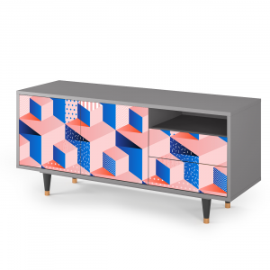 Sideboard - STORYZ - T7 Pinky Squares - Grey