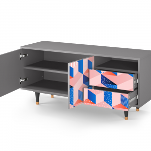 Sideboard - STORYZ - T7 Pinky Squares - Grey