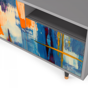 Sideboard - STORYZ - T7 Abstract Expressionism - Grey