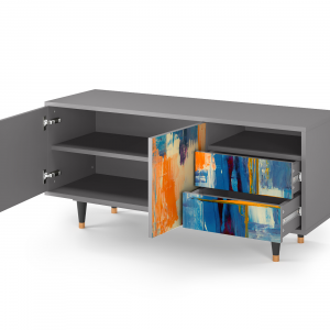 Sideboard - STORYZ - T7 Abstract Expressionism - Grey