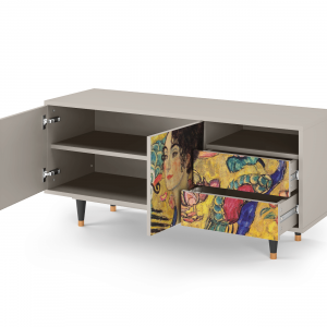 Sideboard - STORYZ - T7 Lady with Fan by Klimt - Sand