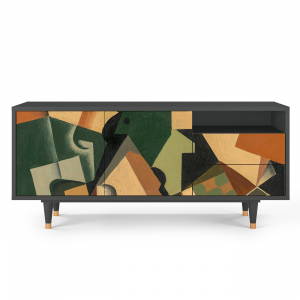 Sideboard - STORYZ - T7 Glass and Checkerboard - Antracite