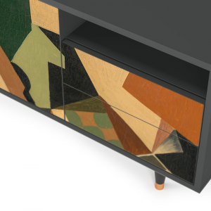 Sideboard - STORYZ - T7 Glass and Checkerboard - Antracite
