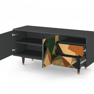Sideboard - STORYZ - T7 Glass and Checkerboard - Antracite