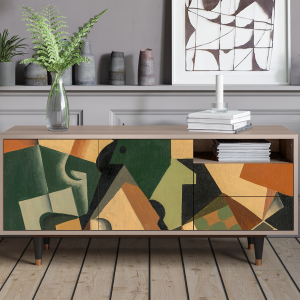 Sideboard - STORYZ - T7 Glass and Checkerboard - Latte