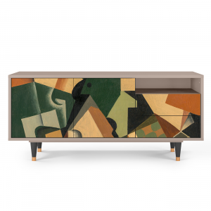 Sideboard - STORYZ - T7 Glass and Checkerboard - Latte