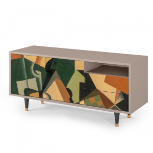 Sideboard - STORYZ - T7 Glass and Checkerboard - Latte