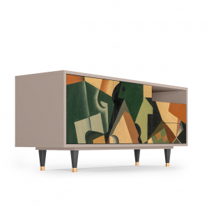 Sideboard - STORYZ - T7 Glass and Checkerboard - Latte