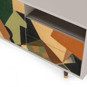 Sideboard - STORYZ - T7 Glass and Checkerboard - Sand