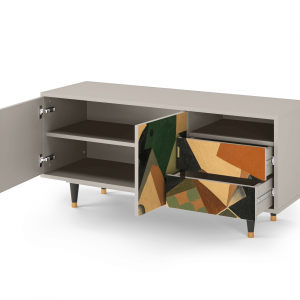Sideboard - STORYZ - T7 Glass and Checkerboard - Sand