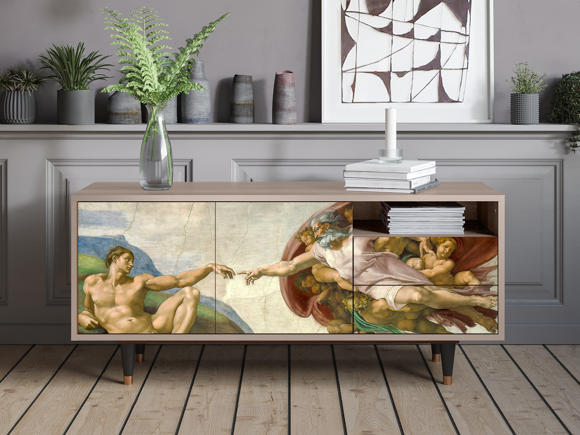 Sideboard - STORYZ - T7 The Creation of Adam - Latte Sideboard - STORYZ - T7 The Creation of Adam - Latte
