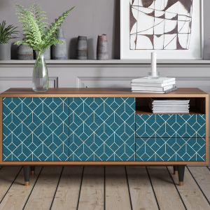 Sideboard - STORYZ - T7 Turquoise Geometry - Walnut