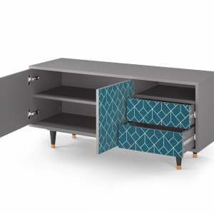 Sideboard - STORYZ - T7 Turquoise Geometry - Grey