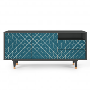 Sideboard - STORYZ - T7 Turquoise Geometry - Antracite