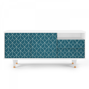 Sideboard - STORYZ - T7 Turquoise Geometry - White