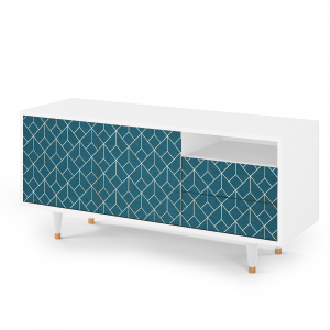 Sideboard - STORYZ - T7 Turquoise Geometry - White
