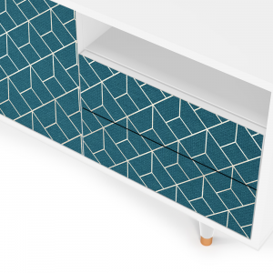 Sideboard - STORYZ - T7 Turquoise Geometry - White