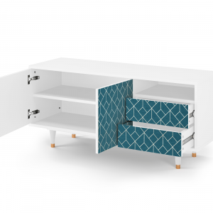 Sideboard - STORYZ - T7 Turquoise Geometry - White