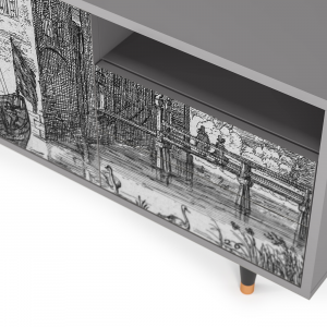 Sideboard - STORYZ - T7 Castle with Bridge - Grey