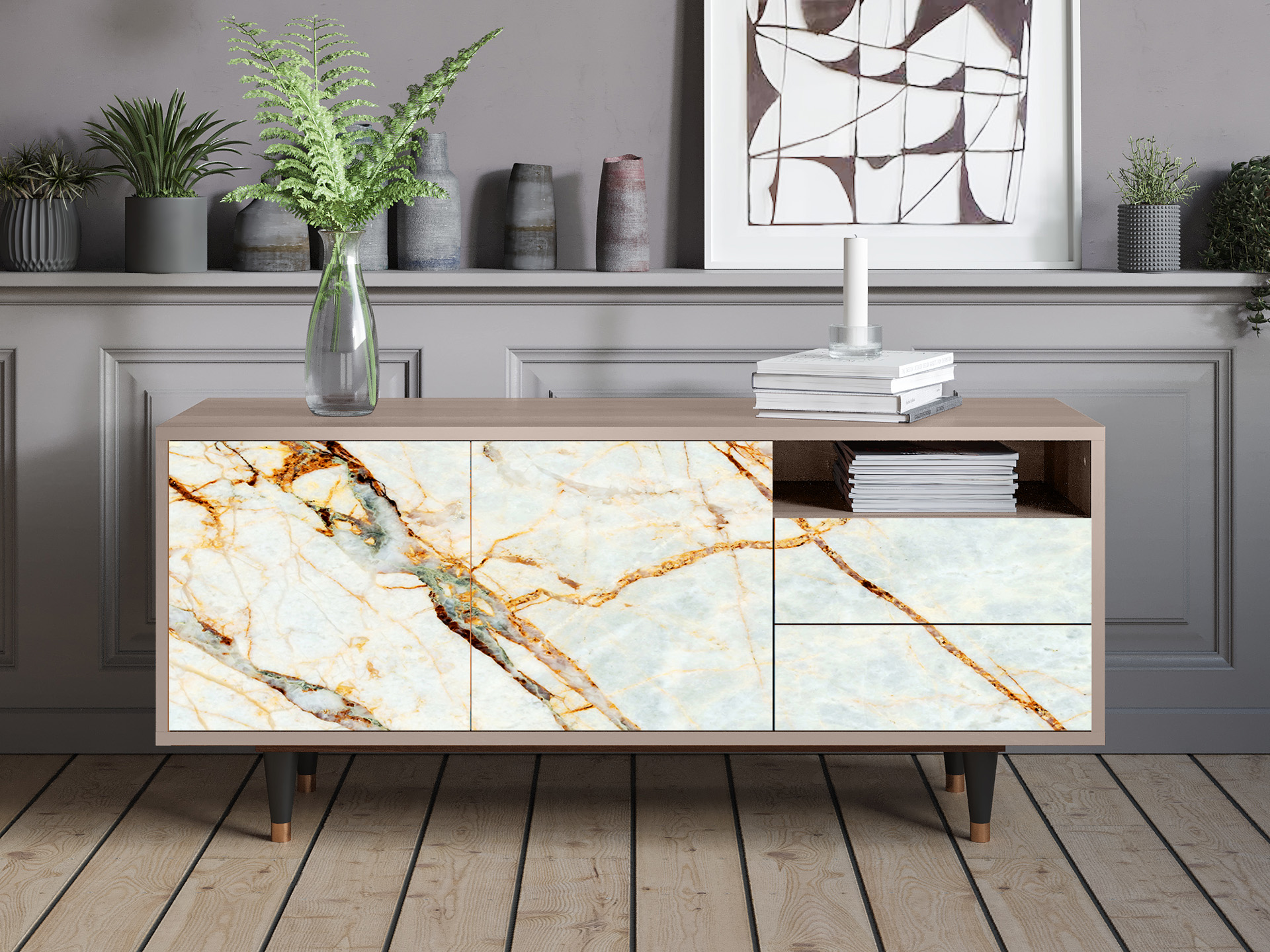 Sideboard - STORYZ - T7 Sandy Marble - Latte Sideboard - STORYZ - T7 Sandy Marble - Latte