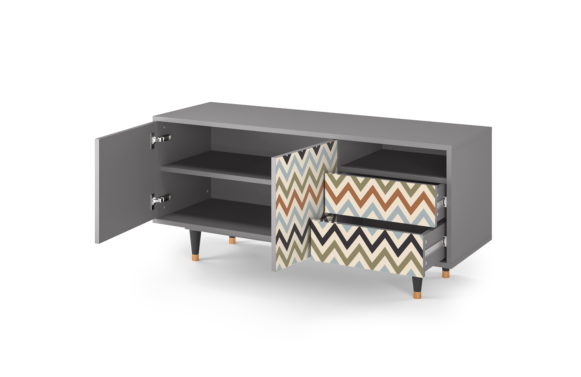 Sideboard – STORYZ – T7 Bright Ripple – Grey Sideboard - STORYZ - T7 Bright Ripple - Grey