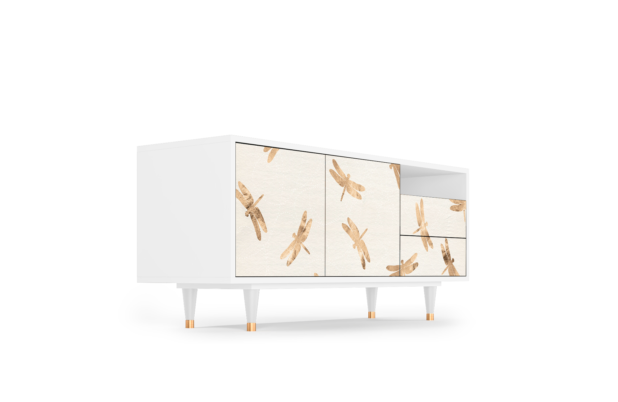 Sideboard – STORYZ – T7 Nude Dragonflies – White Sideboard - STORYZ - T7 Nude Dragonflies - White