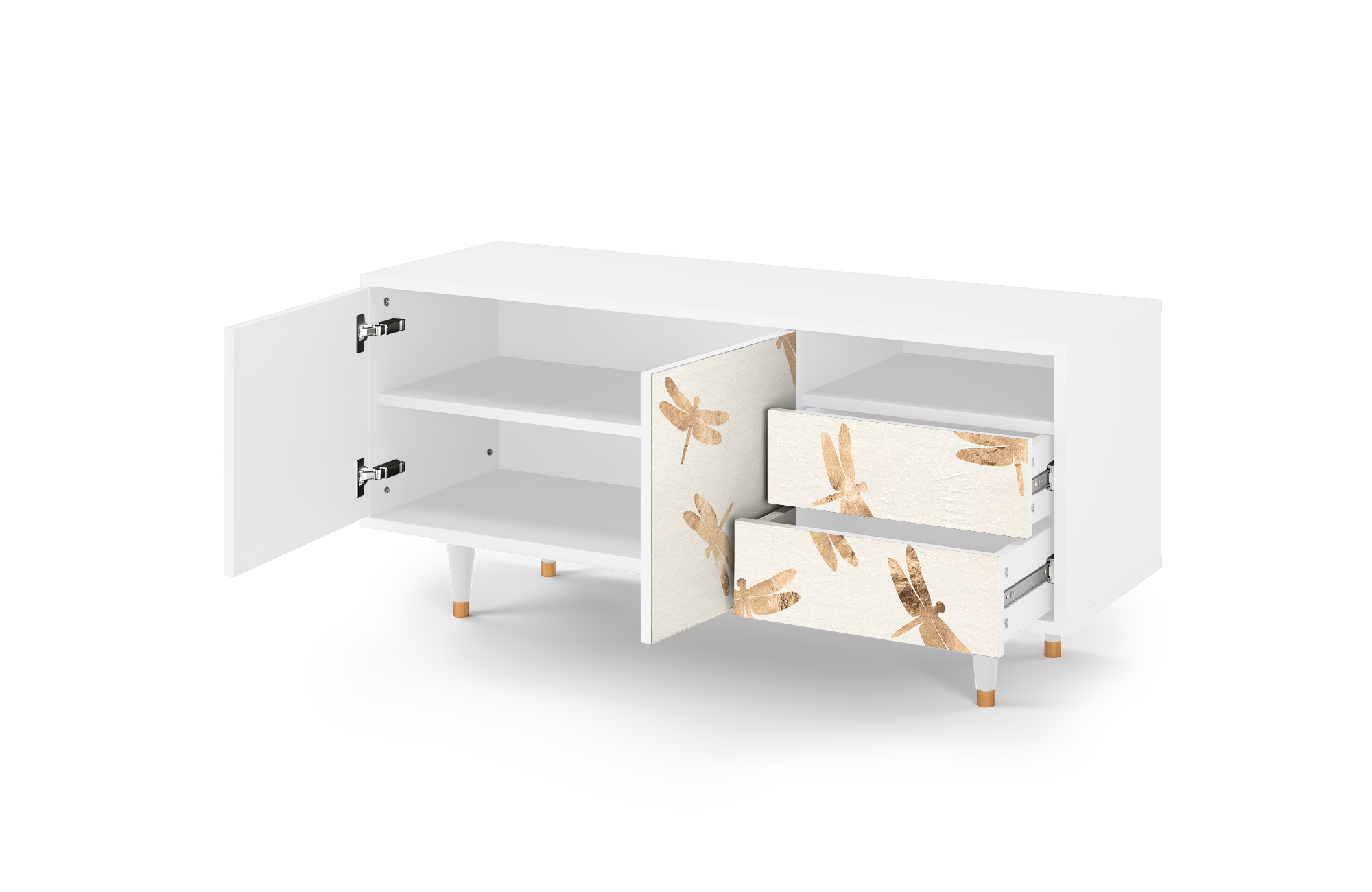 Sideboard – STORYZ – T7 Nude Dragonflies – White Sideboard - STORYZ - T7 Nude Dragonflies - White