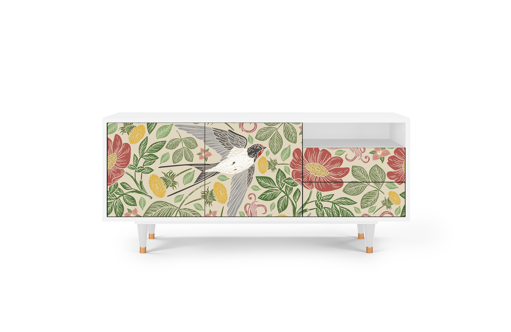 Sideboard – STORYZ – T7 Spring Swallow – White Sideboard - STORYZ - T7 Spring Swallow - White