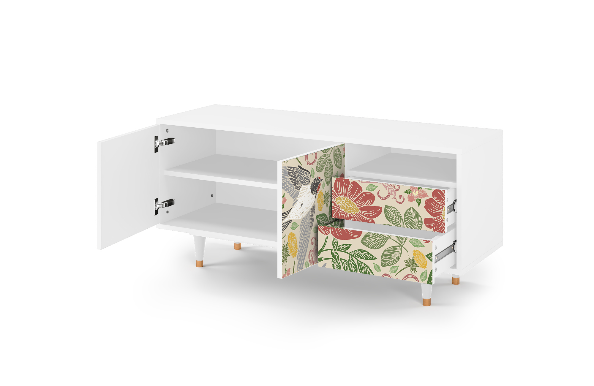 Sideboard – STORYZ – T7 Spring Swallow – White Sideboard - STORYZ - T7 Spring Swallow - White