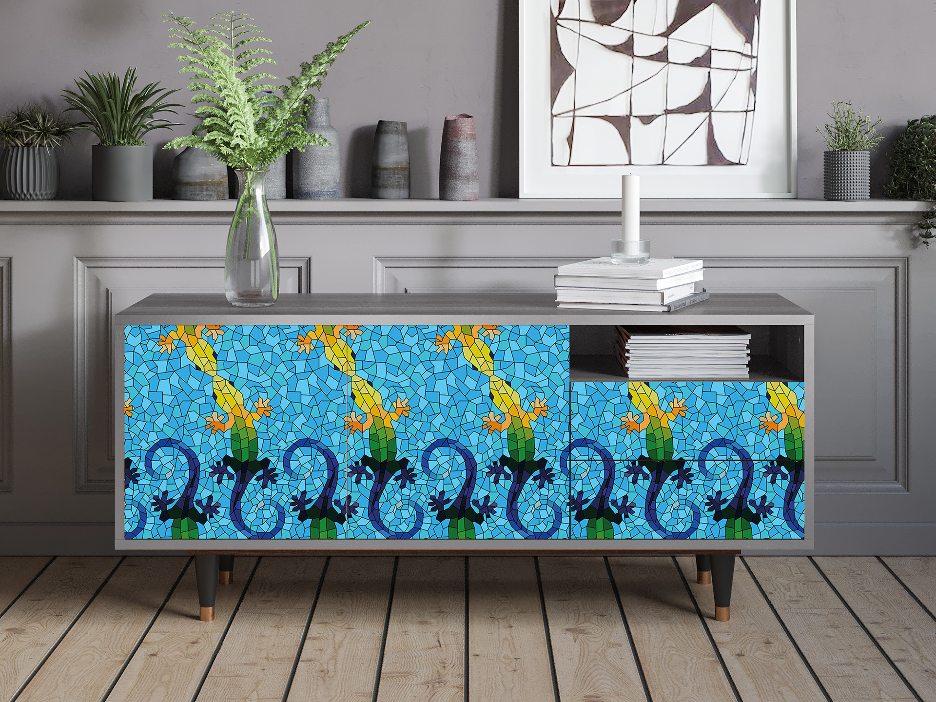 Sideboard - STORYZ - T7 Gaudi's Lizard - Grey Sideboard - STORYZ - T7 Gaudi's Lizard - Grey