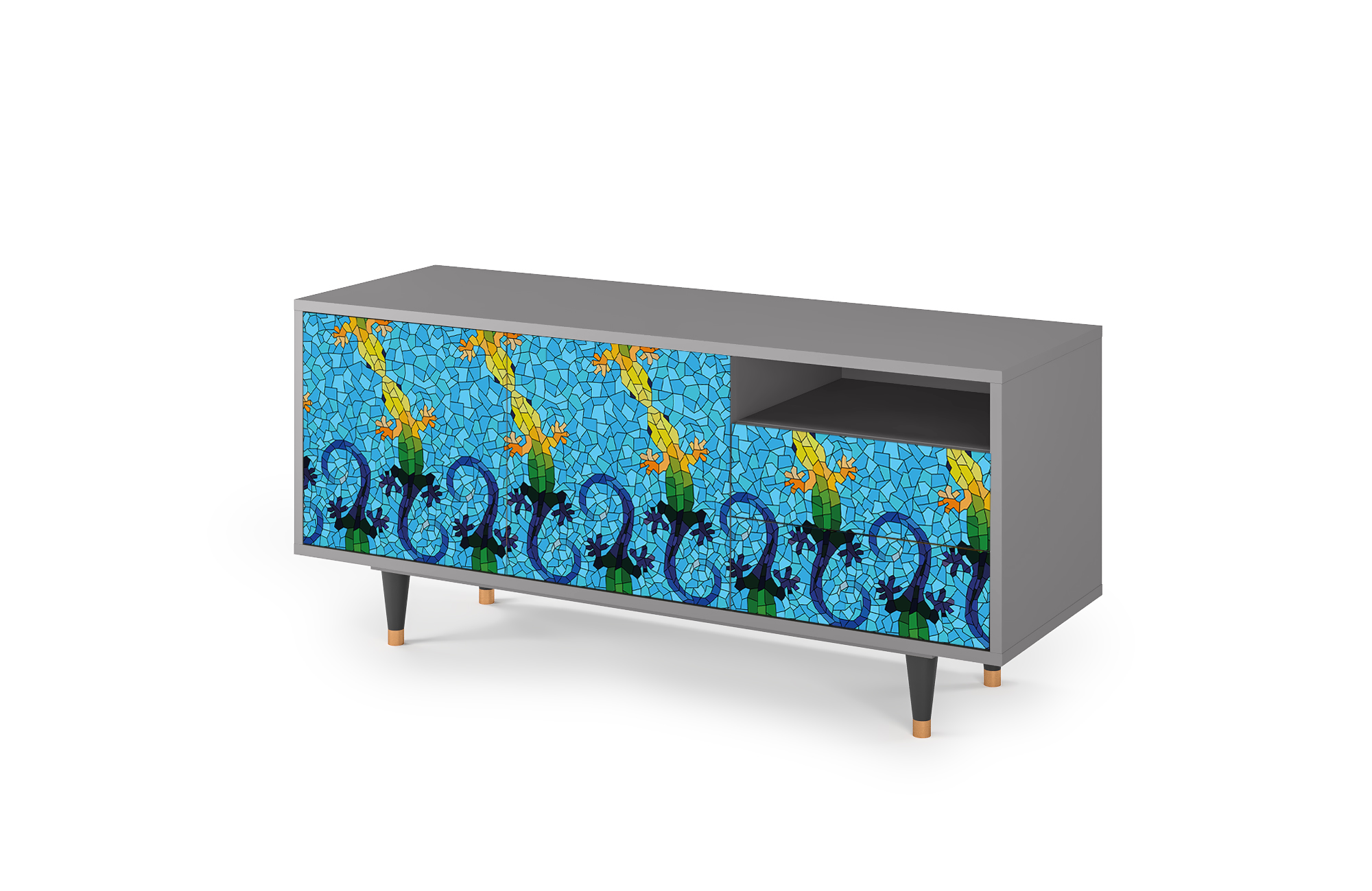 T7_80_002 Sideboard - STORYZ - T7 Gaudi's Lizard - Grey