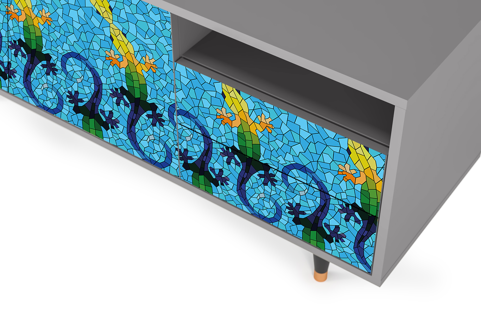 Sideboard – STORYZ – T7 Gaudi’s Lizard – Grey Sideboard - STORYZ - T7 Gaudi's Lizard - Grey