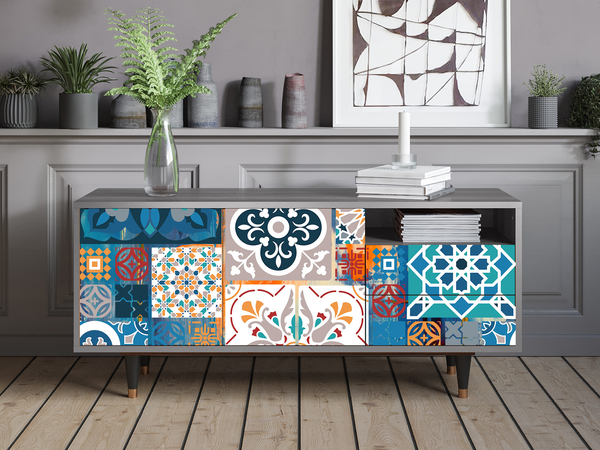 Sideboard - STORYZ - T7 Moroccan Market - Grey Sideboard - STORYZ - T7 Moroccan Market - Grey